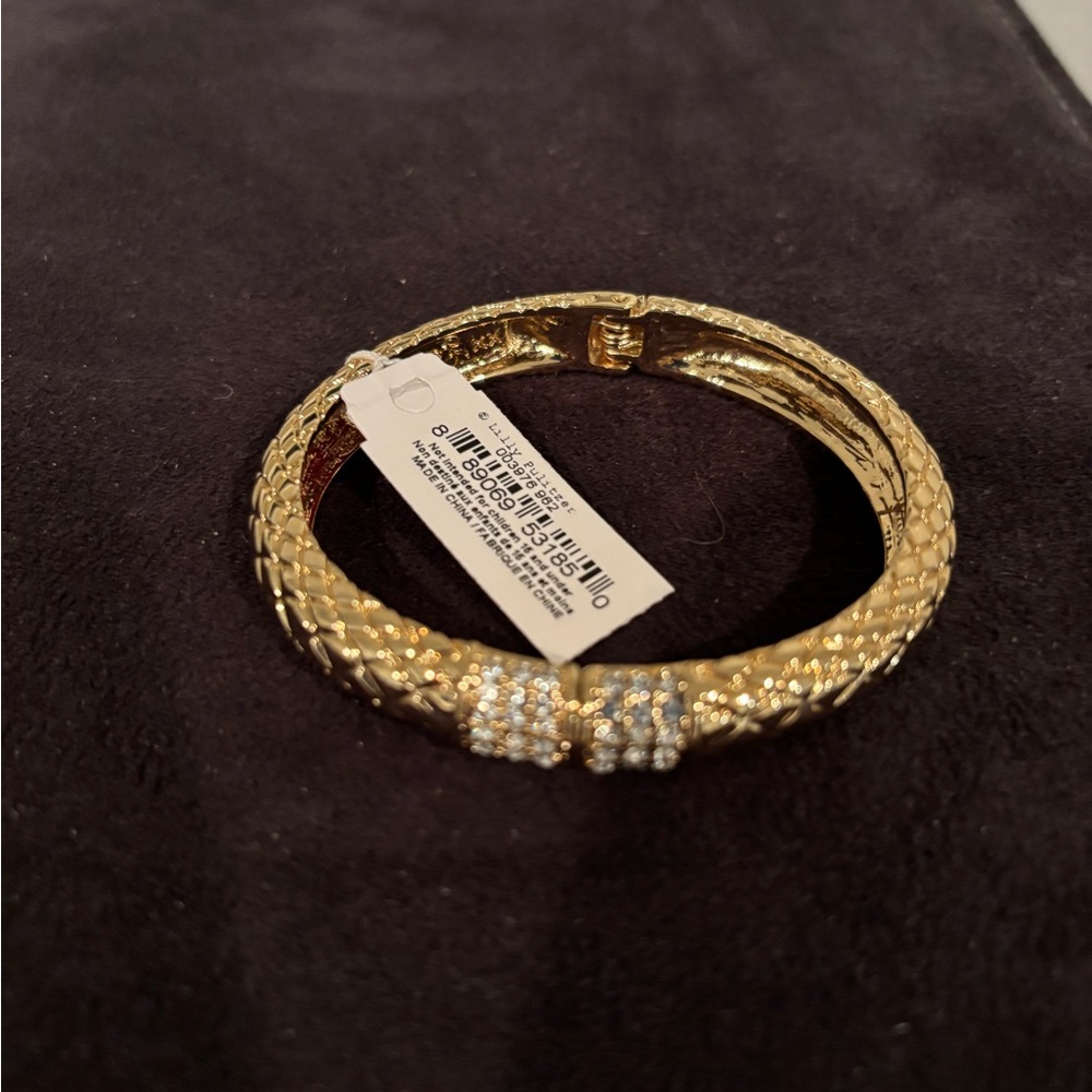 Lilly Pulitzer Sea Fan Gold Bracelet with Crystal Details